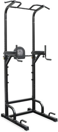 Силова вежа Phoenix Fitness Power Tower, турнік, бруси та стійки для віджимань, багатофункціональний тренажер для дому, чорний