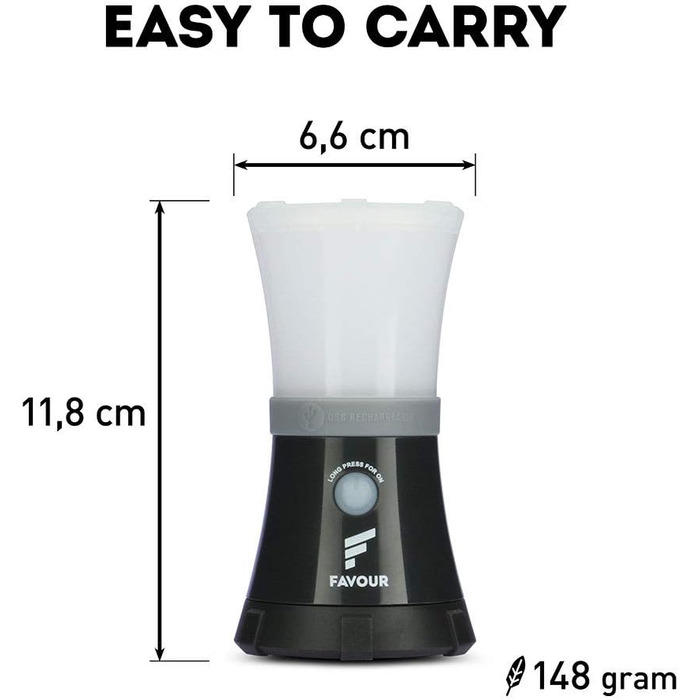 LED кемпінговий ліхтарик IPX7, водонепроникний, плавучий, ударостійкий, портативний, на батарейках, 4 режими освітлення (вкл. SOS), вбудований карабін, легкий та компактний (акумуляторний)