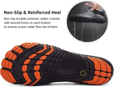 Чоловічі та жіночі водяні шльопанці з сітчастої тканини, barefoot, Wz112, помаранчевий колір