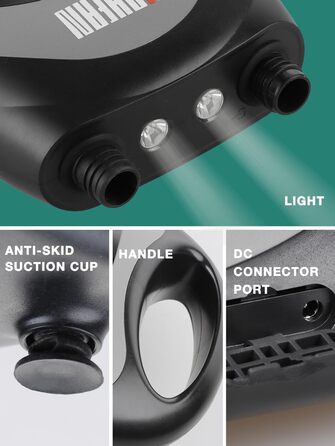 Електричний SUP насос Niphean 20PSI з автоматичним вимкненням, 12V для надування та здування SUP дощових платформ, NPNW003-L