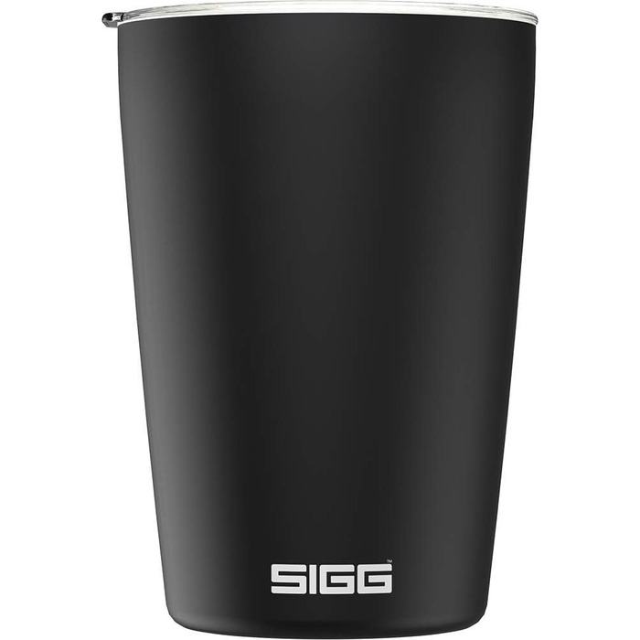 Термочашка SIGG Neso Pure Ceram чорна 0,3 л – керамічне покриття, Tritan-кришка, легка, BPA-free, з нержавіючої сталі 18/8, для кави, підходить для посудомийки