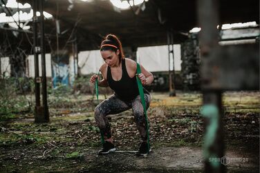 Фітнес-стрічки Sporttrend 24, еспандери різної жорсткості та кольорів, 104 см, для силових та мобіліті вправ