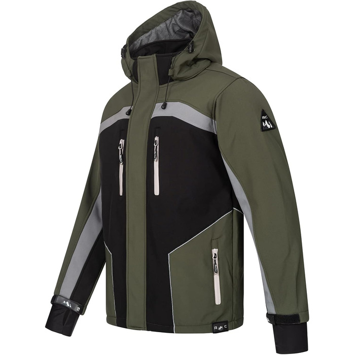 Чоловіча куртка-софтшелл Rock Creek Outdoor H-311, темно-зелена, розмір 4XL