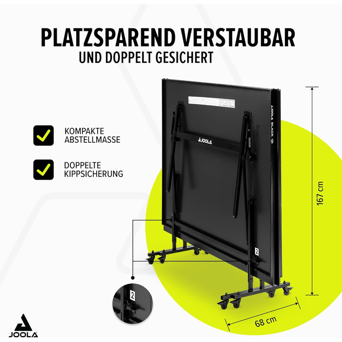 Стіл для пінг-понгу JOOLA Inside 13 - розкладний, для залу, 274x152.5x76 см, в комплекті сітка