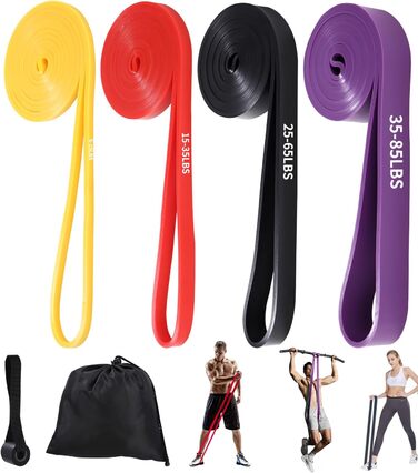 Набір еластичних стрічок FAOKZE для фітнесу, йоги та силових тренувань (5 шт. різних кольорів)