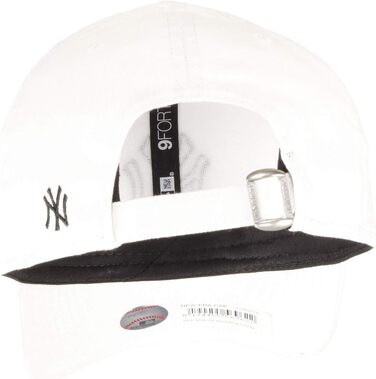 Кепка New Era MLB 9Forty з регульованим розміром, бейсболка з логотипом NY/LA, однорідний розмір, Нью-Йорк Янкиз - Біло-Чорна