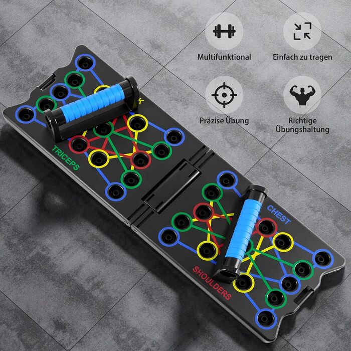 Дошка для віджимань Push-Up Board 24 в 1: багатофункціональний тренажер для дому, фітнес-обладнання для силових тренувань, фітнес-стійка для всього тіла