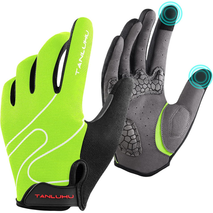 Рукавички для велосипеда: велоперчатки для гірського велосипеда, шосе, їзди та катання з амортизуючими вставками. Підходять для жінок та чоловіків (Чорний/Жовтий, S)
