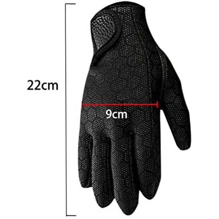 IPENNY Рукавички для дайвінгу з неопрену, 1.5/3 мм, чорні, L - терморукавички для дайвінгу, серфінгу, плавання, каякінгу