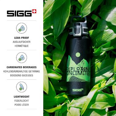SIGG Алюмінієва пляшка для води WMB ONE, для газованих напоїв, герметична, легка, BPA-free, для туризму, 0,75 л та 1 л
