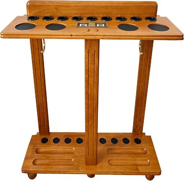 Стенд для зберігання 9 київ для більярдного столу Boden з аксесуарами, лічильник, класичний дуб, масив дерева