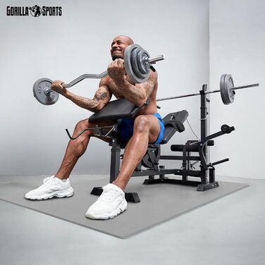 GORILLA SPORTS захисні мати EVA, 6 шт, 60x60x1,2 см, антиковзкі, для фітнесу, підлоги, спортзалу, басейну, з крайками, вибір кольору