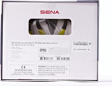 Розумний велосипедний шолом Sena R2 EVO Mesh Intercom для дорослих, вуличний, матово-білий, розмір M