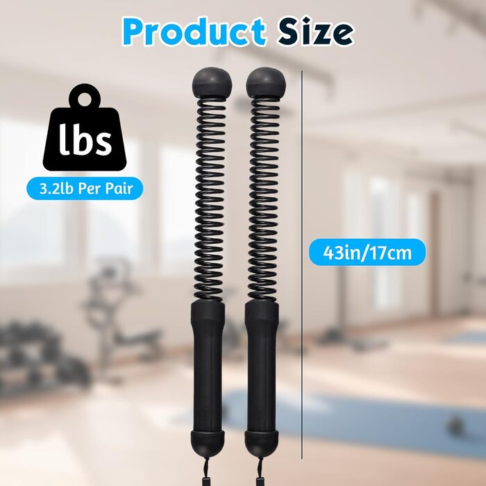 Битва-канат Battle Rope (2 шт.) для фітнесу вдома та в залі, без мотузки, для рук, корпусу, сідниць, спини та ніг