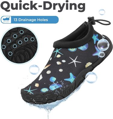 Дитячі шльопанці Mishansha для плавання та басейну, дихаючі, антиковзкі, розмір 24-35, блакитний/чорний