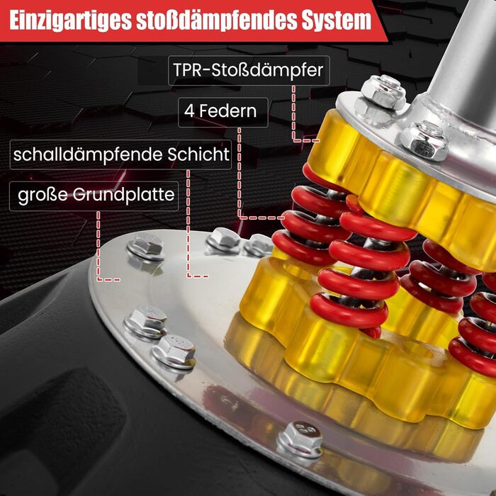 Боксерський мішок GYMAX з підставкою, на присосках, для дорослих та MMA - тренувальний мішок з амортизацією