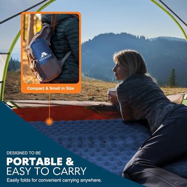 Односпальний килимок для кемпінгу Voyager Single Ultraleicht: самонадувний, легкий, з тканини Nylon + TPU, з сумкою, для подорожей та відпочинку на природі