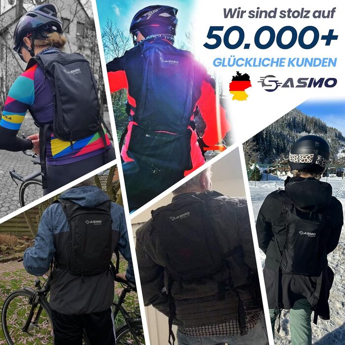 Велосипедний рюкзак SASMO 6 л з термовідділенням і сіткою для шолома, ультралегкий 350 г, з дощовиком, для чоловіків і жінок, для MTB та лиж