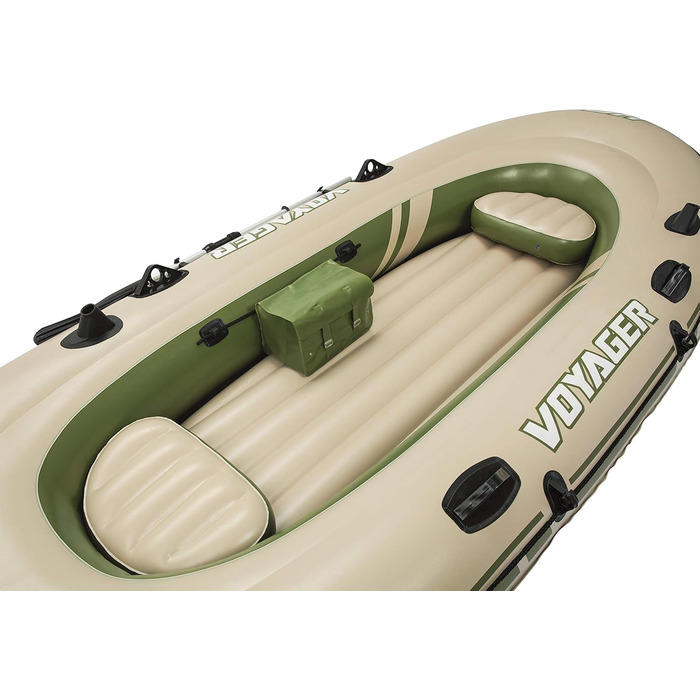Надувний човен Bestway Hydro-Force Voyager 500 для 3 осіб, 348x141x48 см, комплект з веслами