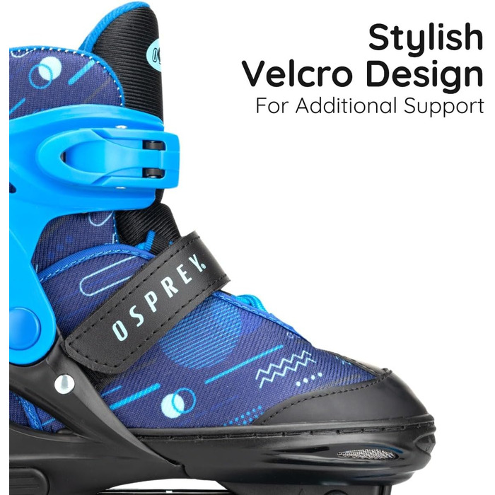 Дитячі ролики Osprey Surge, регульовані ролики Quad, для хлопчиків та дівчаток від 5 років, блакитні, розміри S (UK 12-2, EU 31-34)