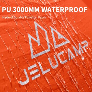 Купол-намет JELUCAMP для кемпінгу на 1/2/4/5/6 осіб, легкий, водонепроникний, для туризму та відпочинку на природі, оранжевий/червоний (Sunset Chevron)