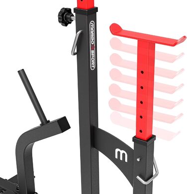 Стійка для штанги Marbo Sport MS-S104, регульована, багатофункціональна, з фіксацією, для спортзалу, дві варіації