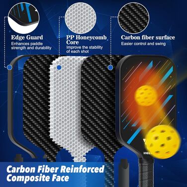 Набір для піклболу: 4 ракетки, 4 м'ячі, сумка. Підходить для гри в приміщенні та на вулиці. Ідеальний подарунок для початківців та професіоналів. Набір Meteor для піклболу.