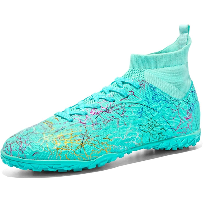 Футбольні бутси KUUK для штучного поля та залу: чоловічі, дитячі, для тренувань, AG, FG, TF, білі, зелені (40 EU)