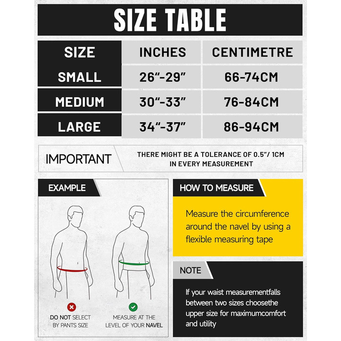 Пояс для важкої атлетики Manueklear 2-в-1 з мотузкою 92 см, подвійний, для пауерліфтингу та фітнесу, з навантаженням, чорний, S (26-29 дюймів)