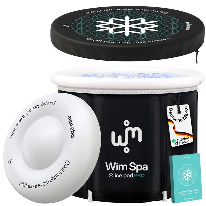 Складана ізольована ванна для криотерапії Ice Pod Pro (90×75 см) з ThermoDome та термометром, мобільна крижана ванна для відновлення м'язів, Outdoor & Indoor