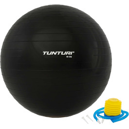 Гімнастичний м'яч Tunturi 65 см, чорний, для фітнесу