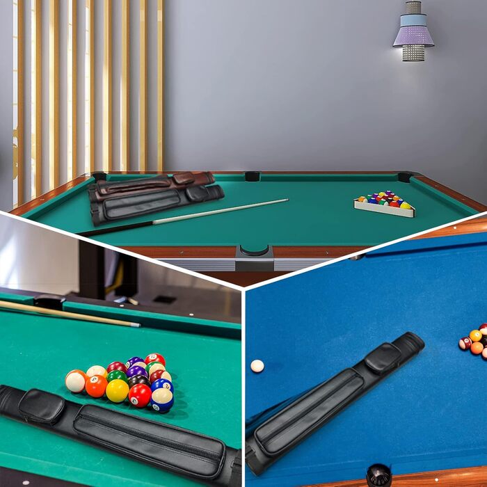 Чохол для кия Billard з 4-ма відділеннями, коричневий, з PU-шкіри
