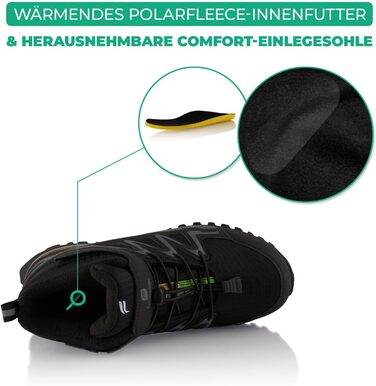 Зимові черевики для жінок та чоловіків, водонепроникні, з утеплювачем, для піших прогулянок, 39 EU, чорний/сірий