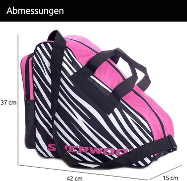 Сумка для ковзанів SHER-WOOD Pink Zebra, для дорослих і дітей, для роликів та хокейних ковзанів