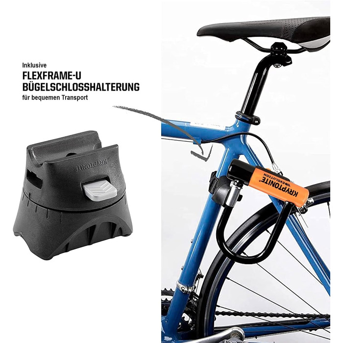 Замок велосипедний Kryptonite Evolution Mini-5, рівень захисту 7/10, з кріпленням, 3 ключі (8x14 см)