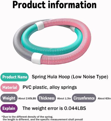 Hula Hoop для дорослих 1.2 кг, обтяжений фітнес-обруч з розбірною конструкцією. М'який обруч для дому, спортзалу, школи. (Для досвідчених)