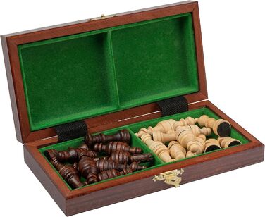 Магнітний шаховий набір для подорожей | Дерев'яний шаховий набір | Master of Chess | Шахи для дітей | Classic Travel Chess Game (20x20 см)