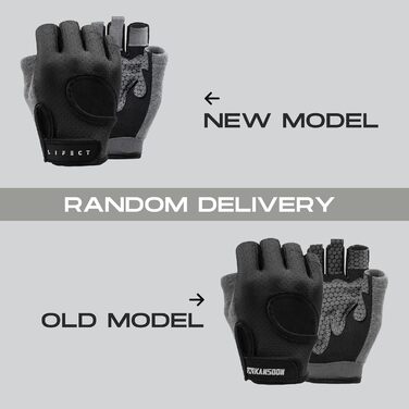 Тренувальні рукавички LIFECT для важкої атлетики, з підтримкою зап'ястя, для пауерліфтингу, кросфіту, чоловічі та жіночі (Чорний, S)
