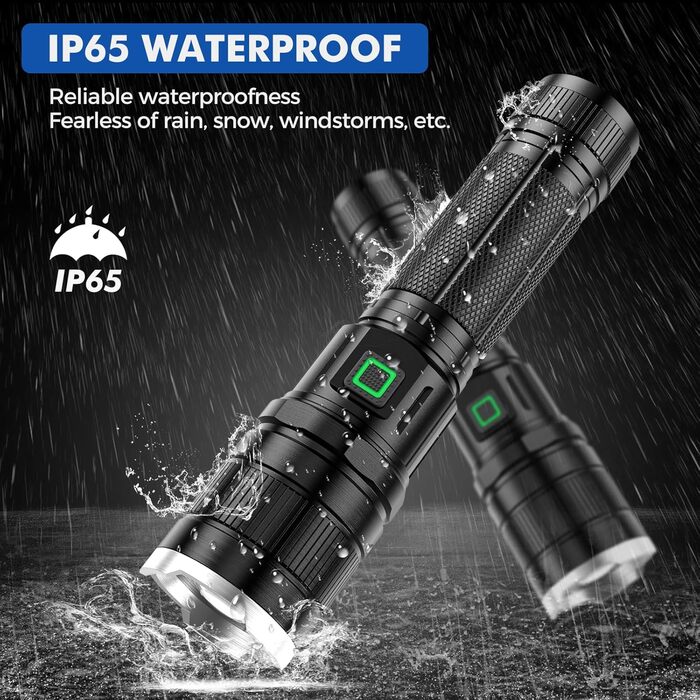 Ліхтар налобний LED Gearlite 10000 Lumen, 3 режими, водонепроникний IP65, Zoom, для кемпінгу, туризму, надзвичайних ситуацій