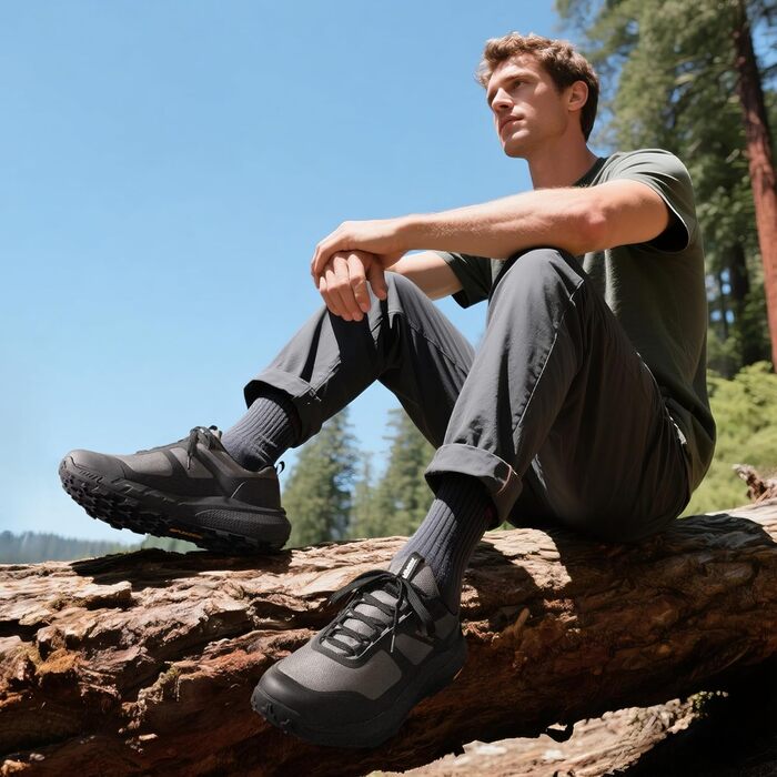 Чоловічі водонепроникні трекінгові черевики NORTIV 44 EU (Чорний, Сірий) - для туризму, хайкінгу та активного відпочинку