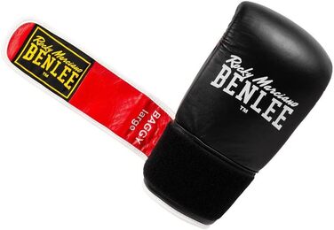 Боксерські рукавички Benlee Rocky Marciano шкіряні, унісекс, чорні/червоні, XL