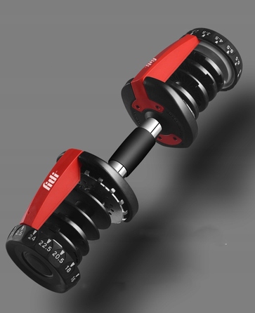 Регульовані обгумовані гантелі Fitli 1 x 24 кг