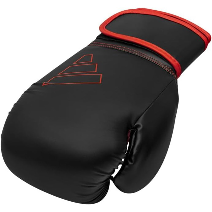 Боксерські рукавички adidas Hybrid 80, 12 oz, чорні/червоні, для боксу, кікбоксингу, ММА, фітнесу, для дітей та дорослих