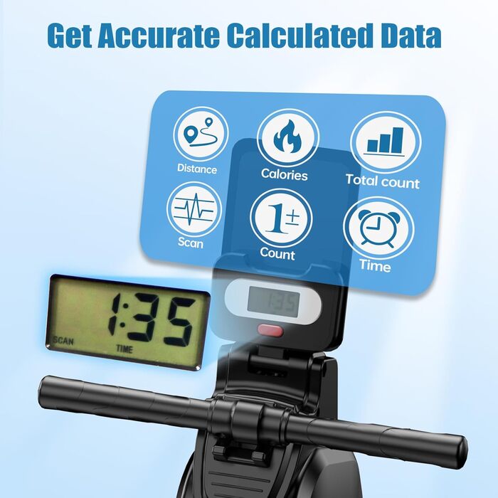 Складне тренажер для дому Dskeuzeew з 16 рівнями опору. Магнітний тренажер для кардіотренувань до 160 кг. Чорний колір.