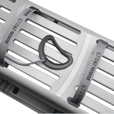 Санки EKO Snowstar 100 для сім'ї, 2-місні, пластикові, з металевими полозами, сріблясті, давоський стиль