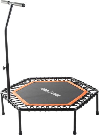 Трамплін для фітнесу GORILLA SPORTS® з регулюванням висоти, тиха пружинна амортизація, діаметр 77 см, до 100 кг, оранжевий