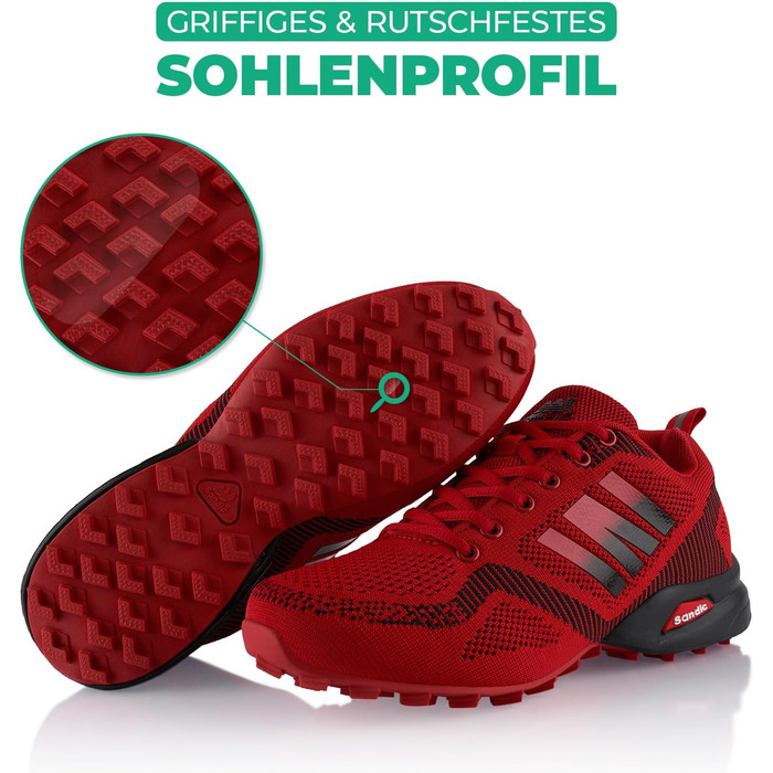 Туфлі для трекінгу та трейлраннінгу для жінок та чоловіків, червоні (43 EU)