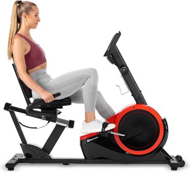 Горизонтальний велотренажер Hop-Sport HS-060L для літніх людей, 15 кг маховик, 8 рівнів навантаження, сенсори пульсу, до 130 кг