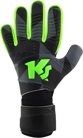 Воротарські рукавички KEEPERsport Varan8 Zone NC без захисту пальців, футбольні унісекс рукавички, 3 мм Black Claw, нова застібка, розміри 4-11