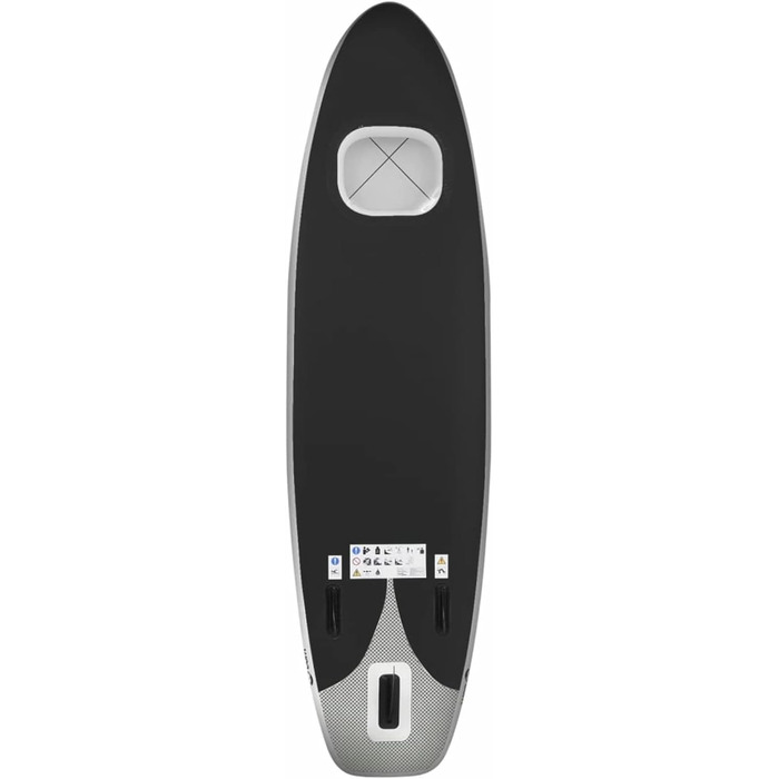 Надувна SUP-дошка ZEYUAN 330x76x10 см чорна з веслом, сидінням та аксесуарами для сапсерфінгу